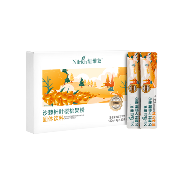 (Кол-во в коробке 20 шт) Nilrich фруктовый порошок облепиха, вишня