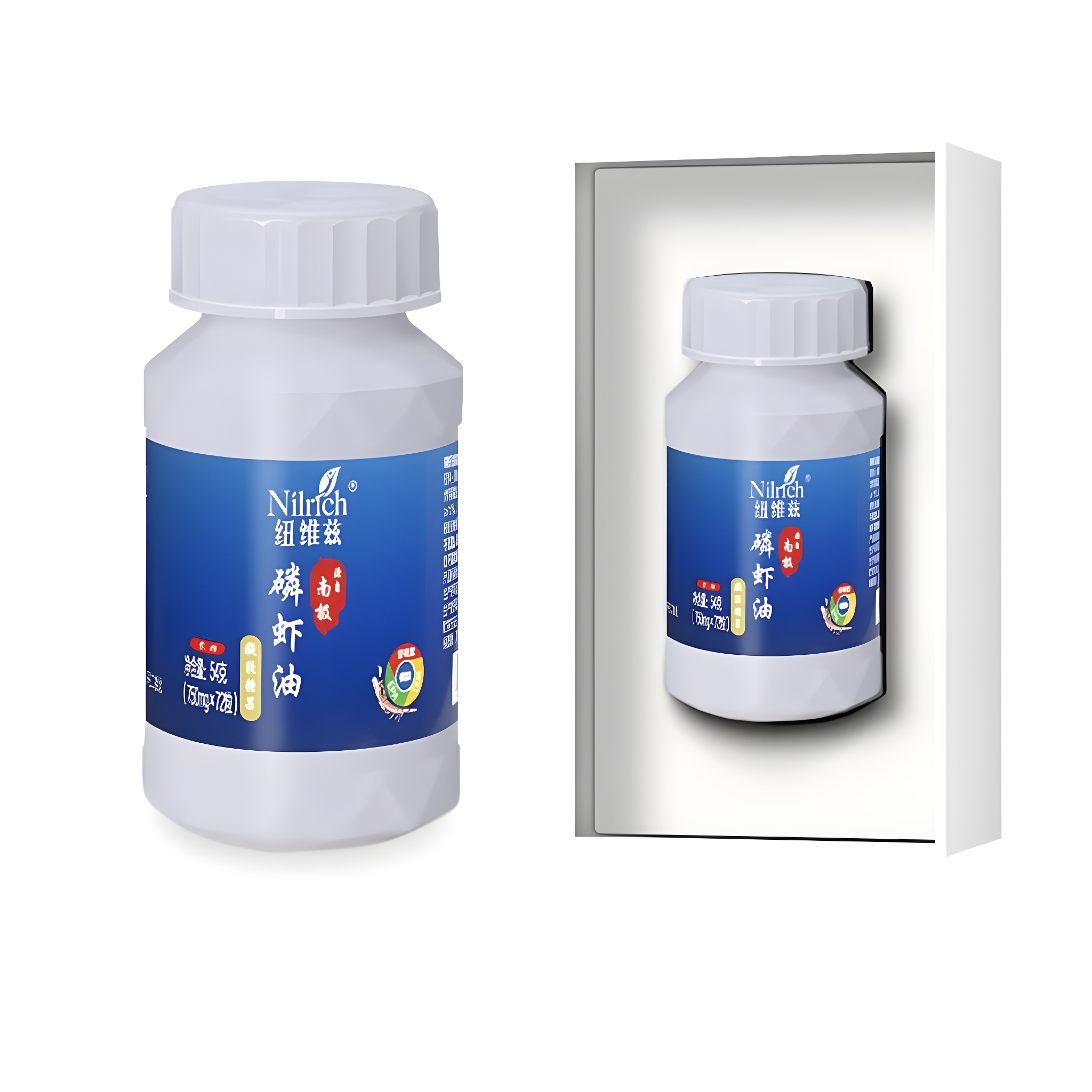 (в корбока 50 шт) Nilrich Гелевые капсулы с маслом криля (72 шт.)