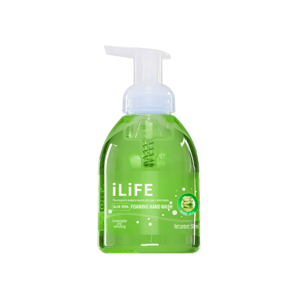 (Кол-во в коробке 20 шт) iLiFE Жидкое мыло-пенка для рук с алоэ вера 500 мл