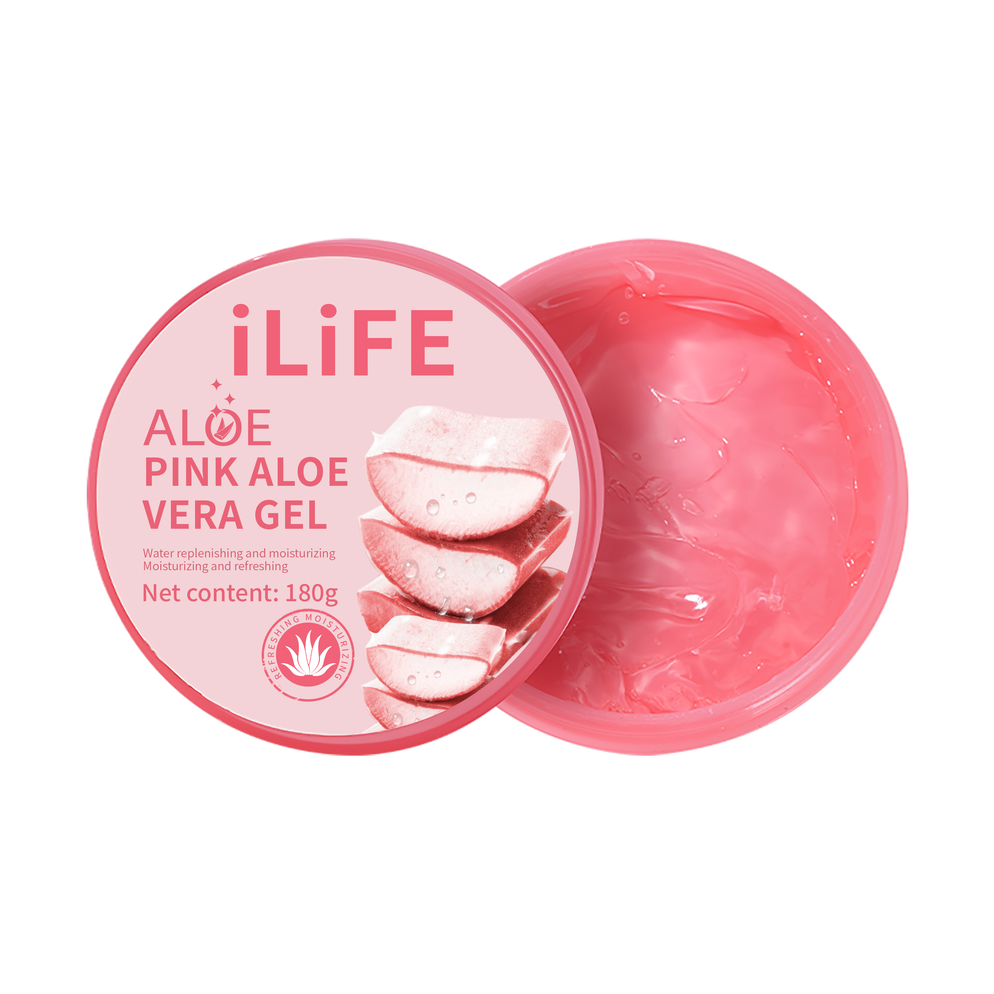 (Кол-во в коробке 30 шт) iLiFE Розовый гель алоэ вера