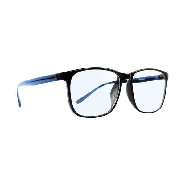 (Кол-во в коробке 40 шт) MARVISIA Защитные очки с отрицательными ионами F96 черный/синий