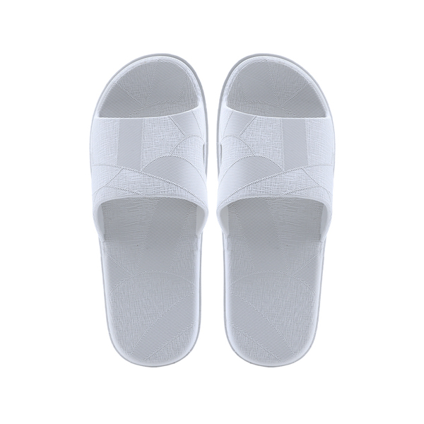 (Кол-во в коробке 32 шт) Kardli Мужские шлепанцы 459 Абстрактные геометрические шлепанцы Светло-голубые  (40-41)