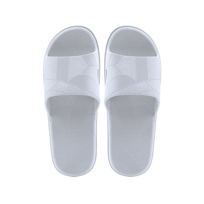 (Кол-во в коробке 32 шт) Kardli Мужские шлепанцы 459 Абстрактные геометрические шлепанцы Светло-голубые  (44-45)