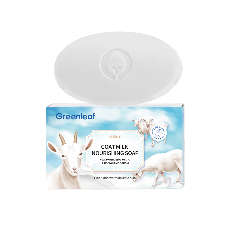 (Кол-во в коробке 48 шт) Greenleaf Увлажняющее мыло с козьим молоком/120 г/версия на английском и русском языках